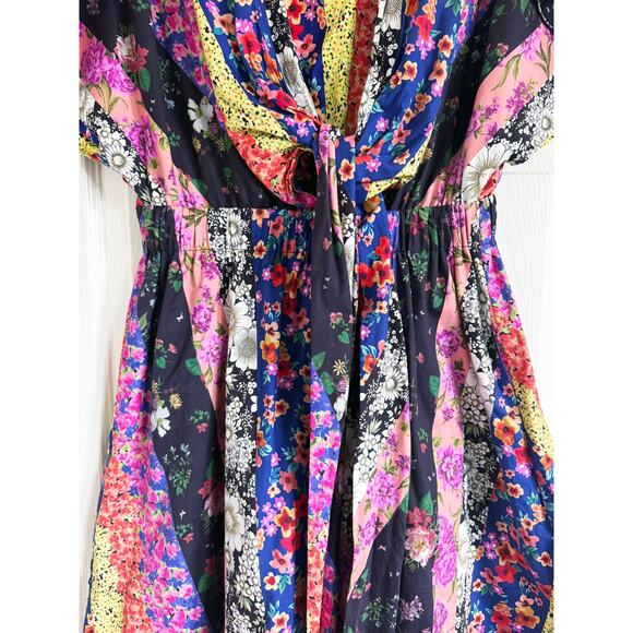 AMUR NYLA TIE FRONT FLORAL DRESS - Picture 8 of 9